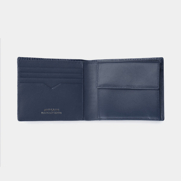 Blue crocodile wallet - Luxury leathergoods