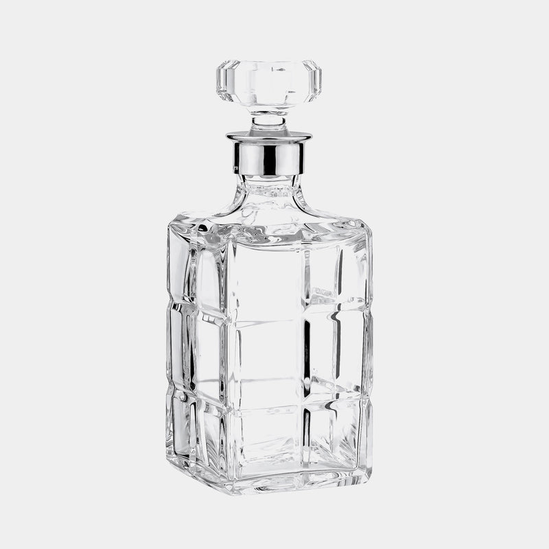 Crystal Decanter Carafe, Silver-Plated Decoration-ANTORINI®