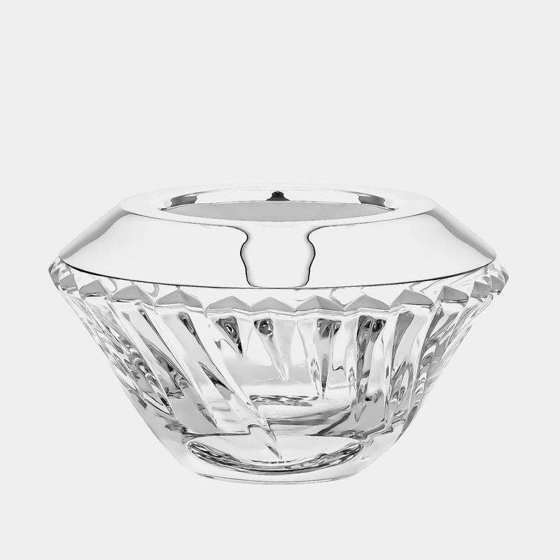 Crystal Vase Valia, With Silver Plated Top-ANTORINI®