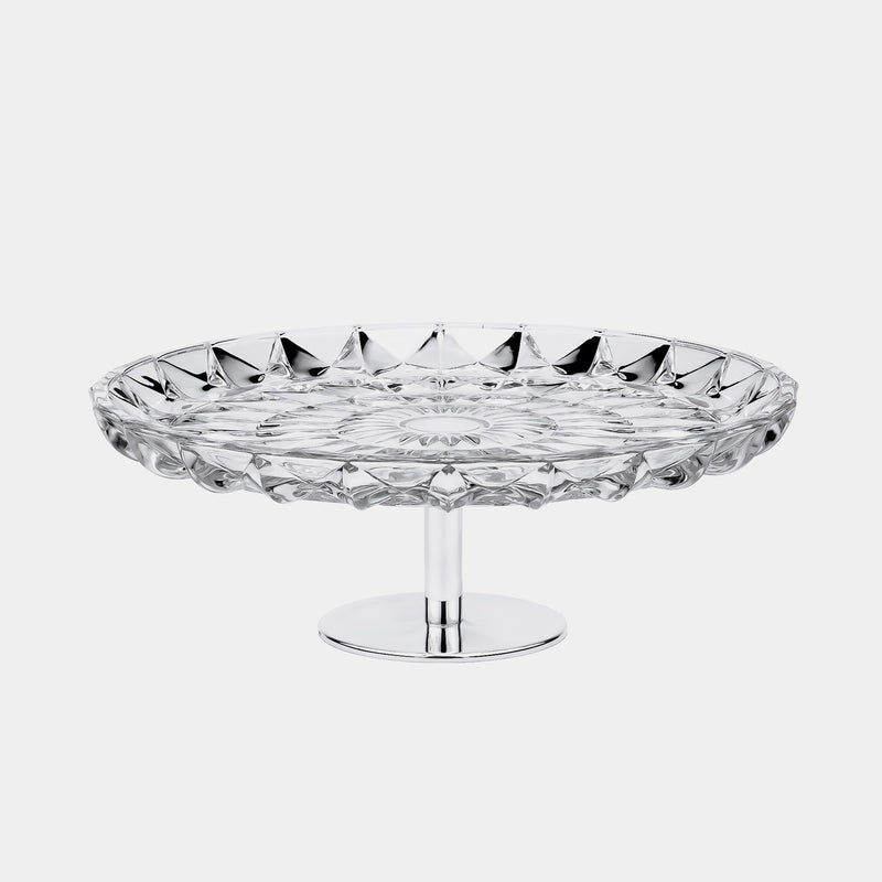 Glass Cake Stand Estrella with Silver-plated Decorations-ANTORINI®