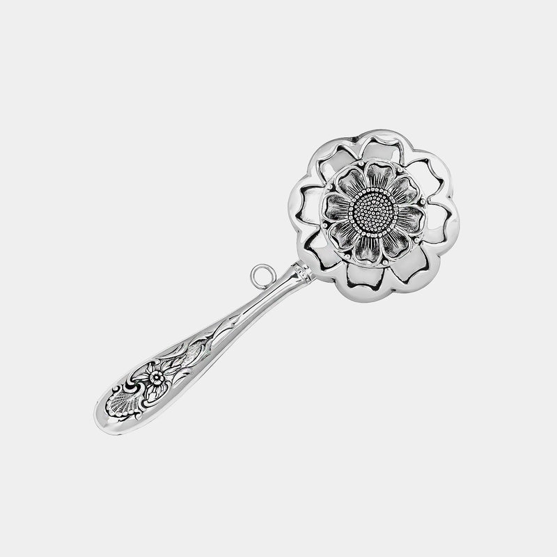 Flower Rattle, silver-plated-ANTORINI®
