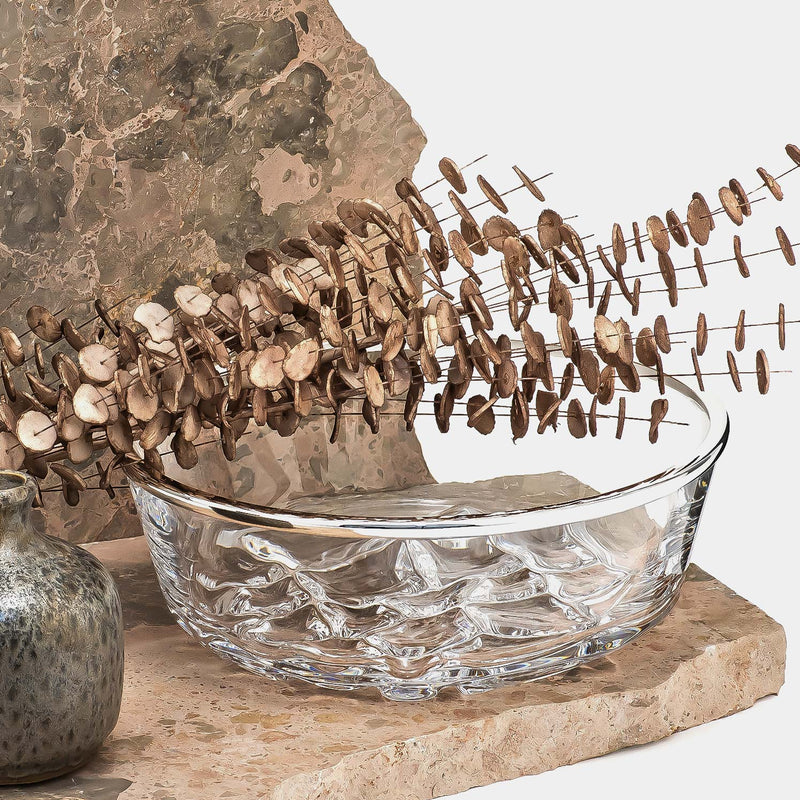 Glass Fruit Bowl with silver plated Decoration-ANTORINI®