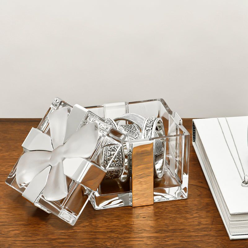 Decorative Glass Box, Gift, Silver-plated-ANTORINI®