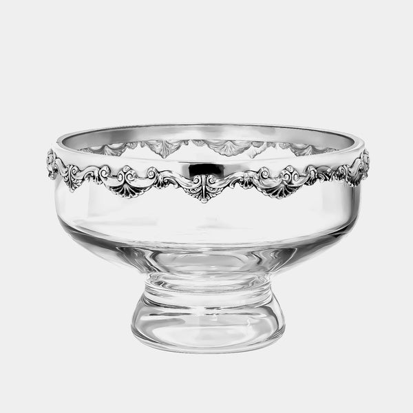 Glass Decorative Bowl, Silver-plated-ANTORINI®
