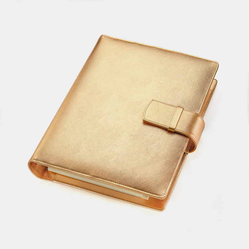 A5 Gold Women's Diary Without Ring Binder Mechanism-ANTORINI®