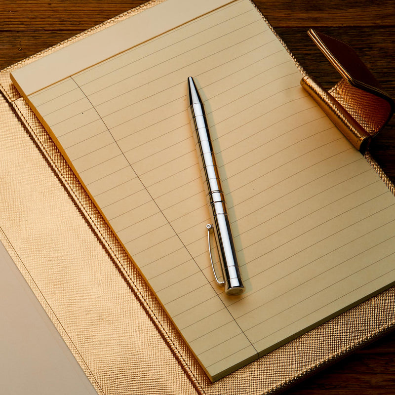 Leather A5 Notebook in Gold Saffiano – ANTORINI®