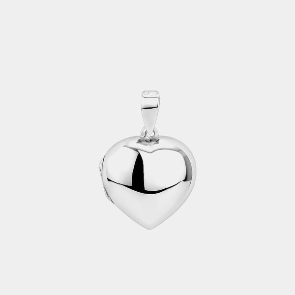 Silver Heart Locket Necklace Pendant, Silver 925/1000, 5 g-ANTORINI®