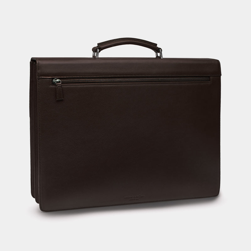 Leather Briefcase in Brown-ANTORINI®