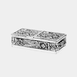 Double Keepsake Box or Pill Box with Floral Ornaments-ANTORINI®
