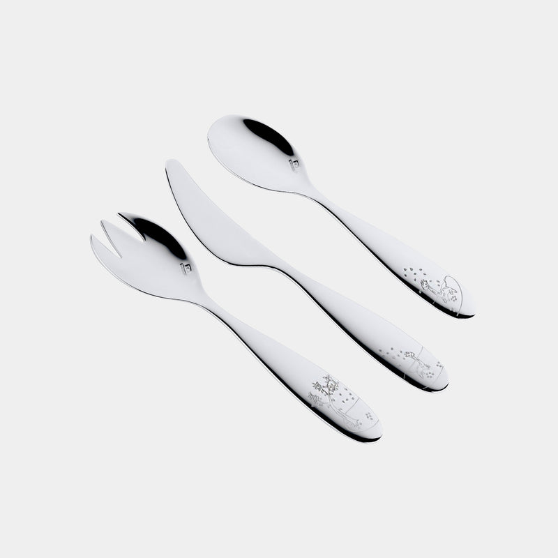 Children's Cutlery with a giraffe, silver plated-ANTORINI®