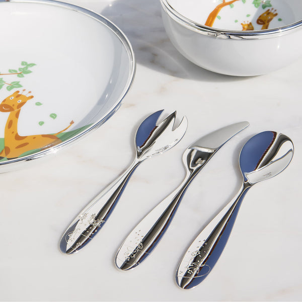 Children's Cutlery with a giraffe, silver plated-ANTORINI®