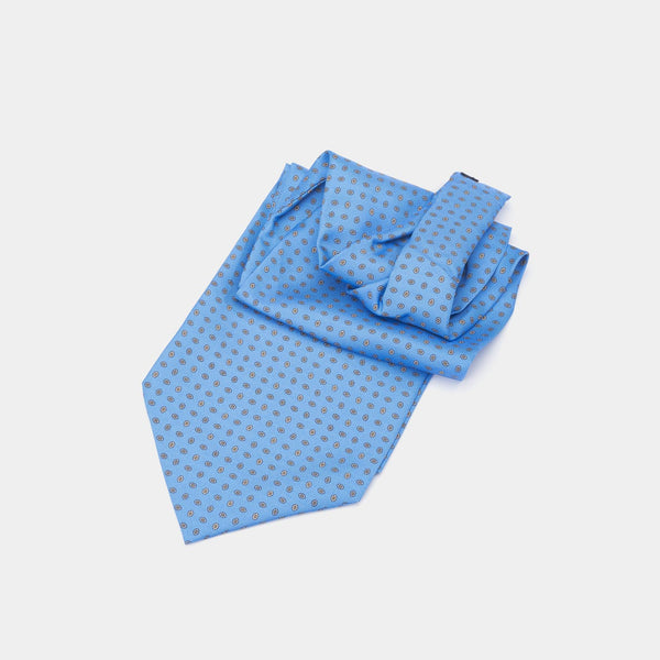 Silk Ascot Tie, Light Blue-ANTORINI®