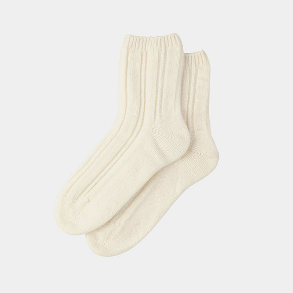 Men's Cashmere Socks, Ivory-ANTORINI®