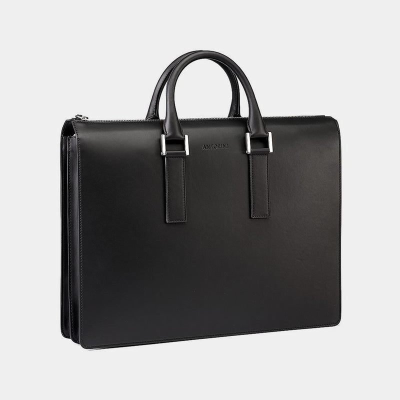 Leather Briefcase in Black