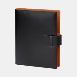 Leather Manager A5 Agenda in Black and Cognac