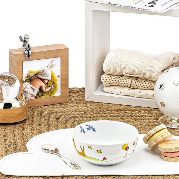 Children's The Little Prince Table Set, Porcelain Bowl & Silver-plated Spoon-ANTORINI®