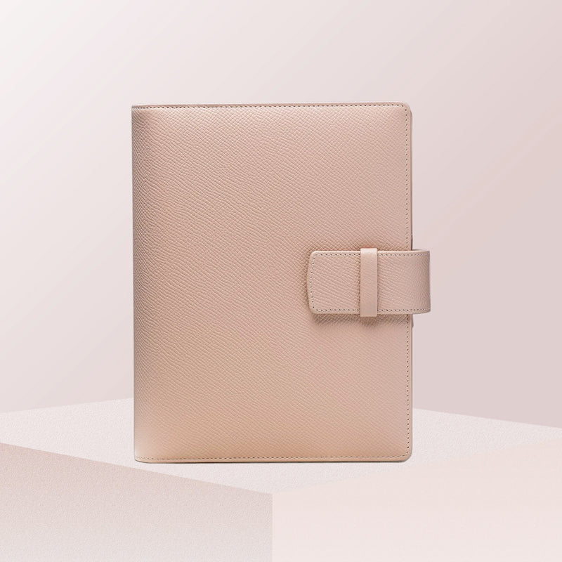 Leather A6 Agenda 2023 in Powder Pink Gritti Leather-ANTORINI®