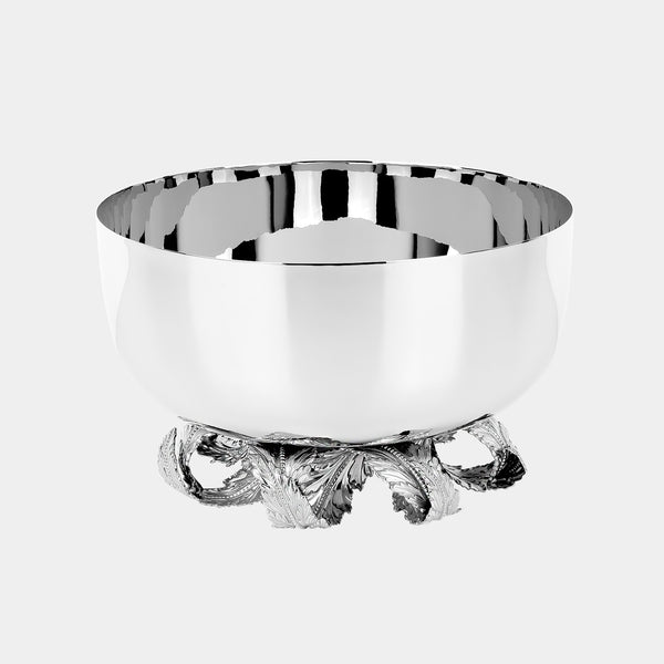 Brass Fruit Bowl Roma Imperiale, Silver-plated, Small-ANTORINI®