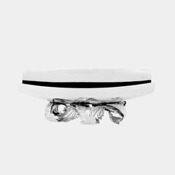 Brass Oval Fruit Bowl Roma Imperiale, Silver-plated-ANTORINI®