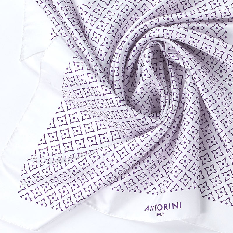 Geometric Beautiful Silk Scarf XIV-ANTORINI®
