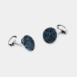Men's Cufflinks with Blue Swarovski Crystals-ANTORINI®