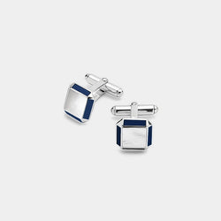 Silver Cufflinks Pearl and Lapis Lazuli, Silver 925/1000, 10 g-ANTORINI®