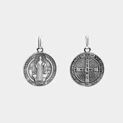 Silver Medal of St. Benedict, Silver 925/1000, 4 g-ANTORINI®