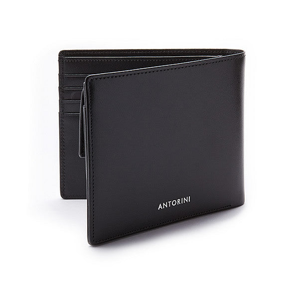 Men's Coin Wallet ANTORINI in Black Satin-ANTORINI®