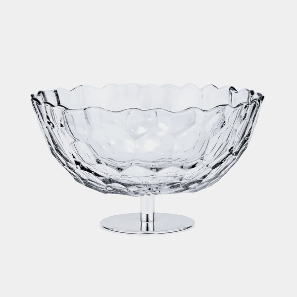 Glass Fruit Bowl Esterella, silver plated-ANTORINI®