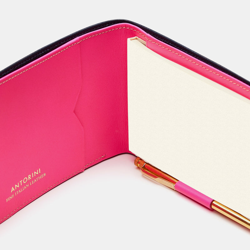 Pocket Memo Pad in Navy and Pink-ANTORINI®
