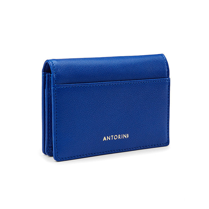 Credit & Business Holder in Blue Leather-ANTORINI®