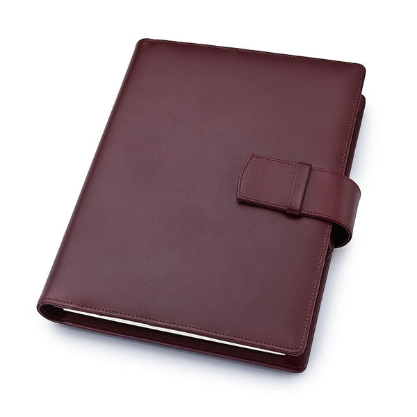 Leather A5 Padfolio in Burgundy with Note Pad-ANTORINI®