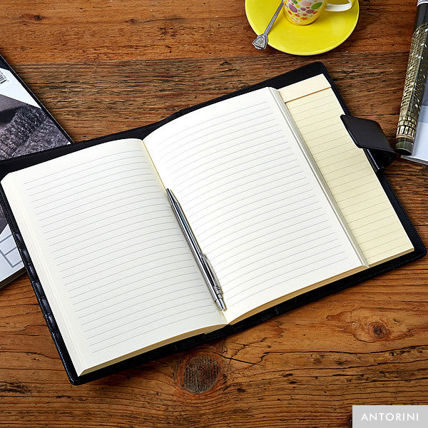 Multifunctional Leather A5 Journal/Diary and Note Pad in Satin-ANTORINI®
