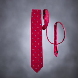 Men's Tie in Red with Lucky Coral Charm-ANTORINI®