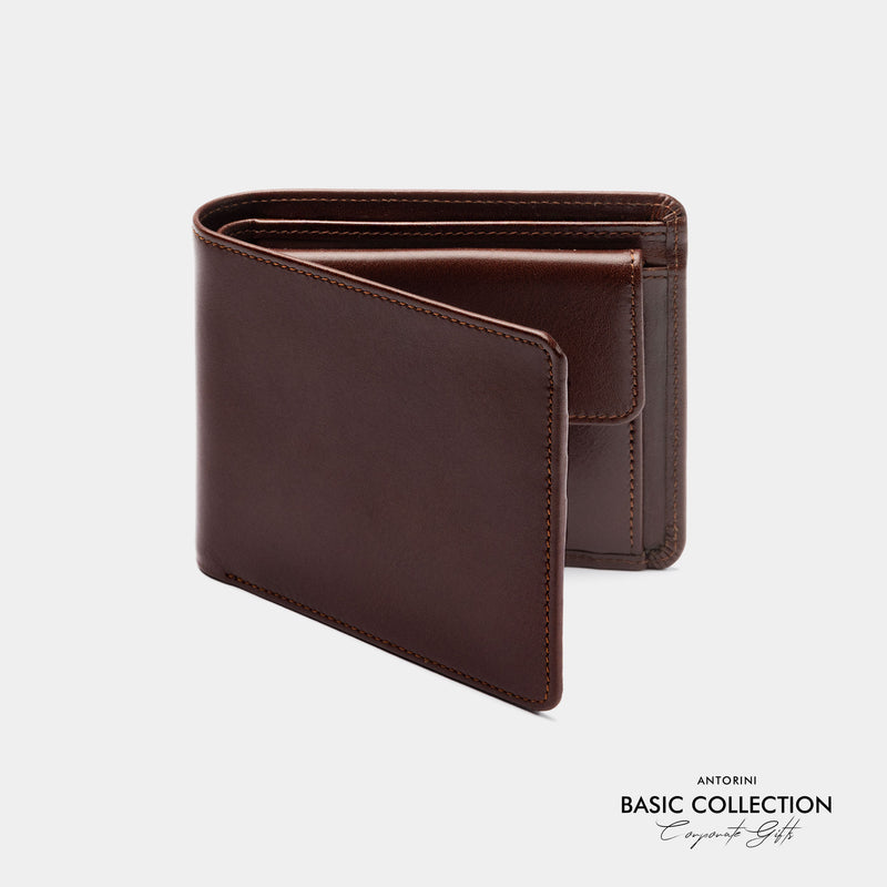 Men's Coin Wallet in Dark Brown, 4cc - Corporate Collection-ANTORINI®