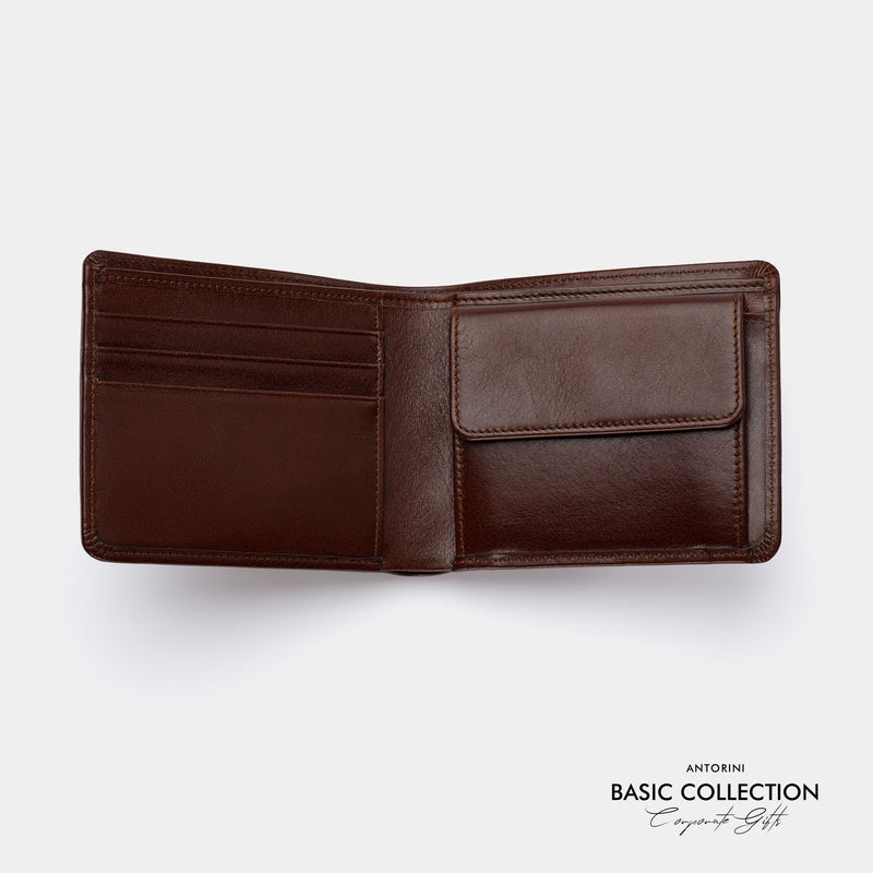 Men's Coin Wallet in Dark Brown, 4cc - Corporate Collection-ANTORINI®