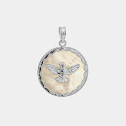 Silver Medal Holy Spirit With Mother of Pearl, Silver 925/1000, 1 g-ANTORINI®