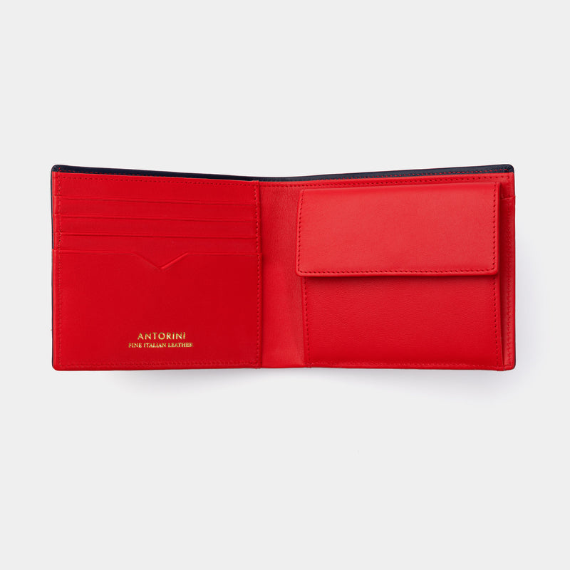 Men's Leather Wallet Essence in Black and Red-ANTORINI®
