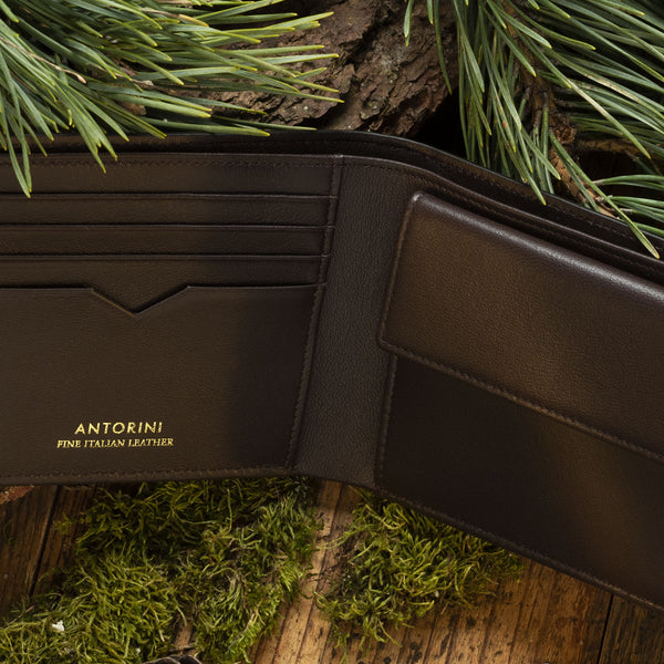 Men's Bison leather wallet ANTORINI Nature Collection, Brown-ANTORINI®