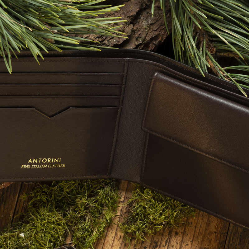 Men's Bison leather wallet ANTORINI Nature Collection, Light Brown-ANTORINI®
