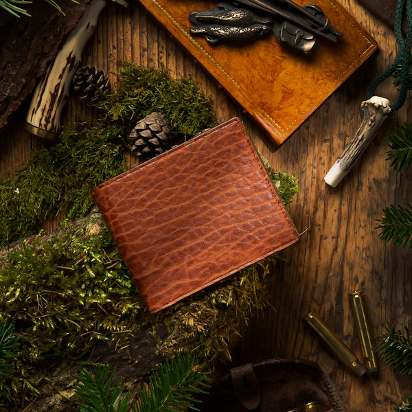 Men's Bison leather wallet ANTORINI Nature Collection, Light Brown-ANTORINI®