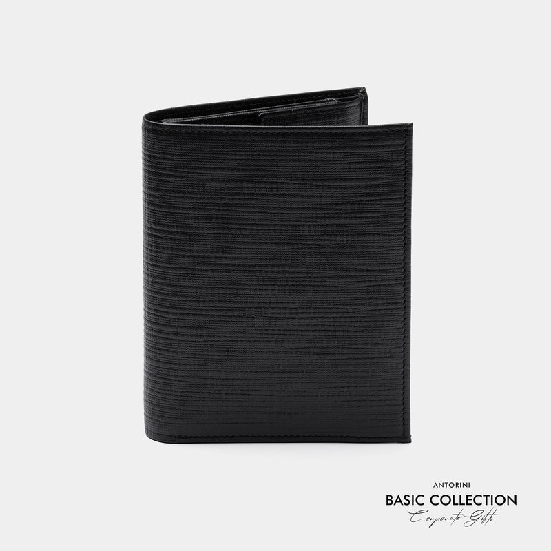 Large Leather Trifold Wallet in Black - Corporate Collection-ANTORINI®