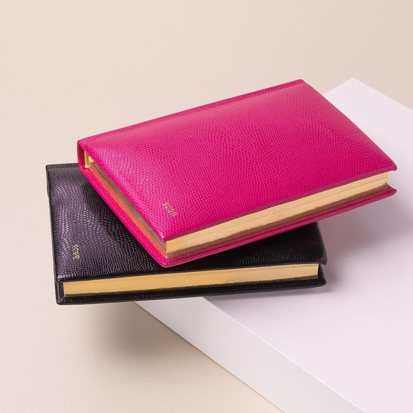 Leather A6 Diary 2022, Pink Lizard-ANTORINI®