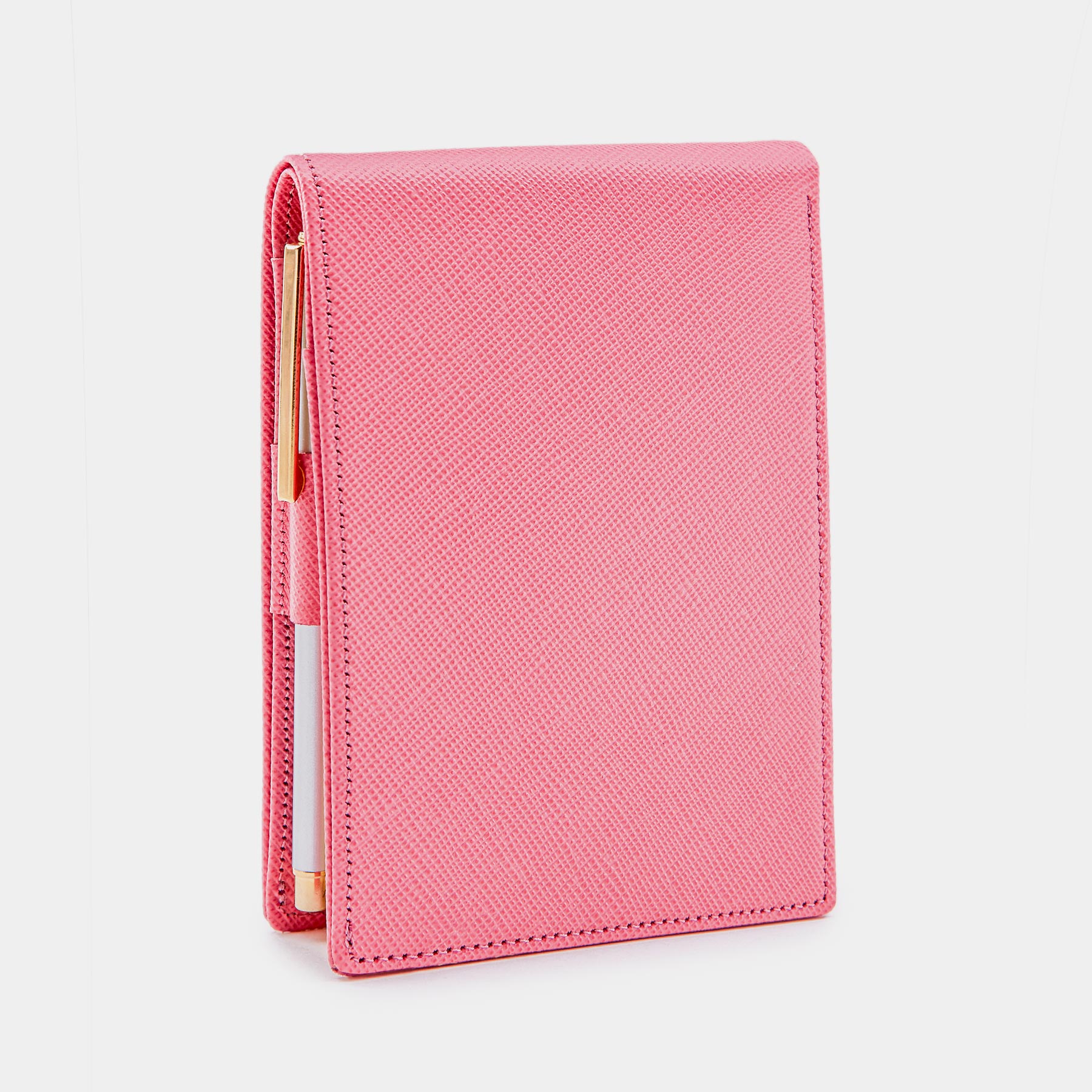 Pocket Leather Notepad in Pink Saffiano – ANTORINI®