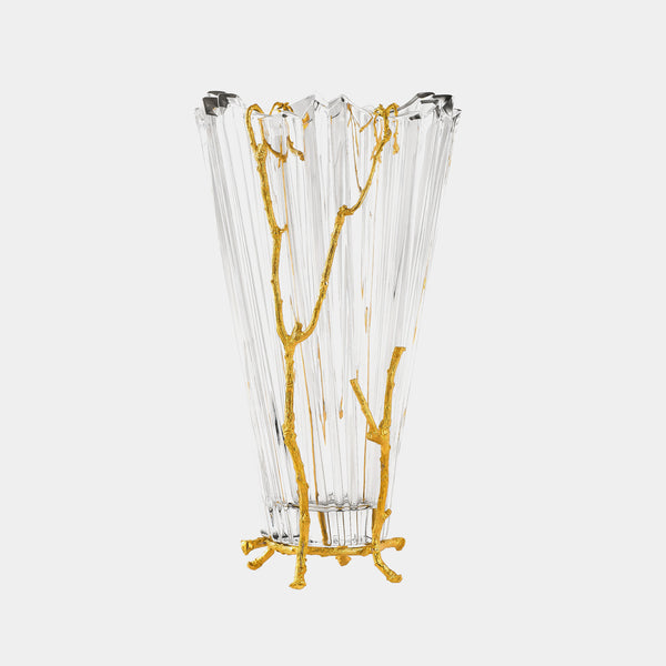 Glass Vase Pure II. With Tree Branches, gold plated-ANTORINI®