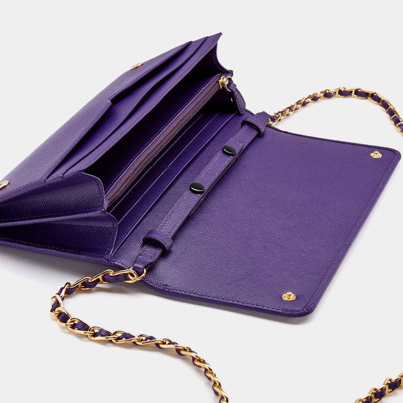 Luxurious Concetta Wallet in Purple Saffiano-ANTORINI®