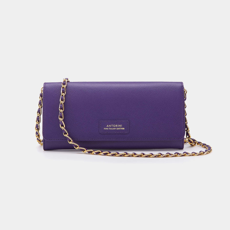 Luxurious Concetta Wallet in Purple Saffiano-ANTORINI®