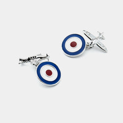 Spitfire Cufflinks With RAF Markings, Sterling Silver 925/1000, 5,6 g-ANTORINI®