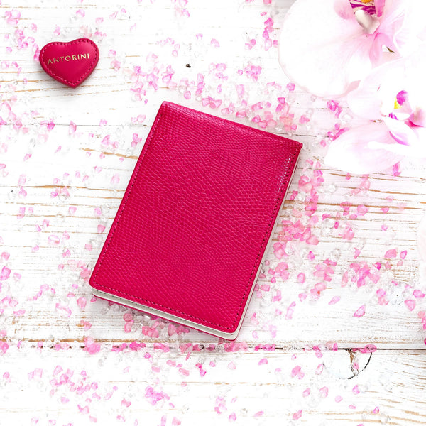 Ladies Pocket Notepad in Pink Lizard and Ivory – ANTORINI®