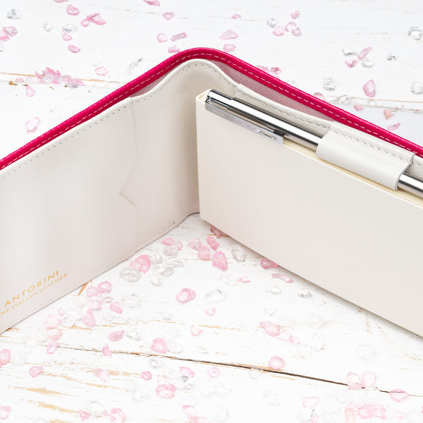 Ladies Pocket Notepad in Pink Lizard and Ivory – ANTORINI®